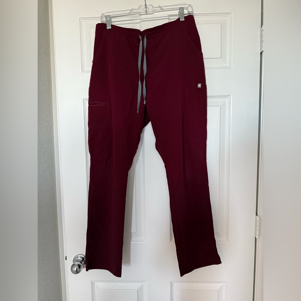 FIGS burgundy yola pants size M